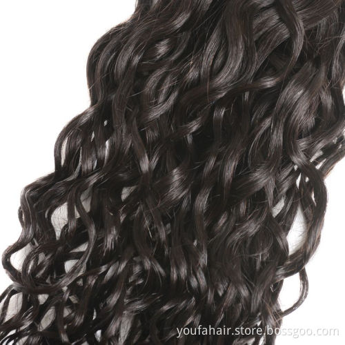 100% Brazilian Curly Raw Human Hair Weave Bundle Indian Water Wave Virgin Hair Bundles Real Mink Malaysian Hair Extension Vendor